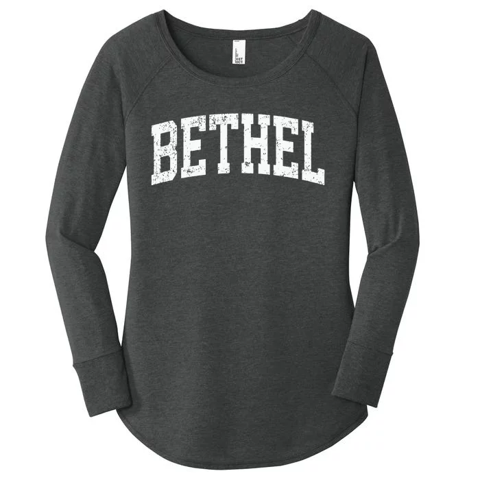 Bethel Connecticut CT Vintage Athletic Sports Pink Women's Perfect Tri Tunic Long Sleeve Shirt