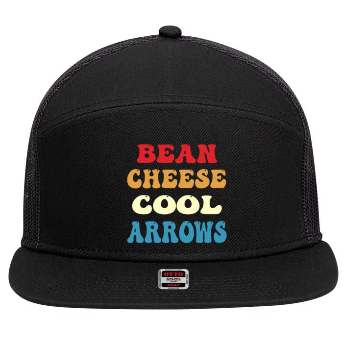 Bean Cheese Cool Arrows 7 Panel Mesh Trucker Snapback Hat