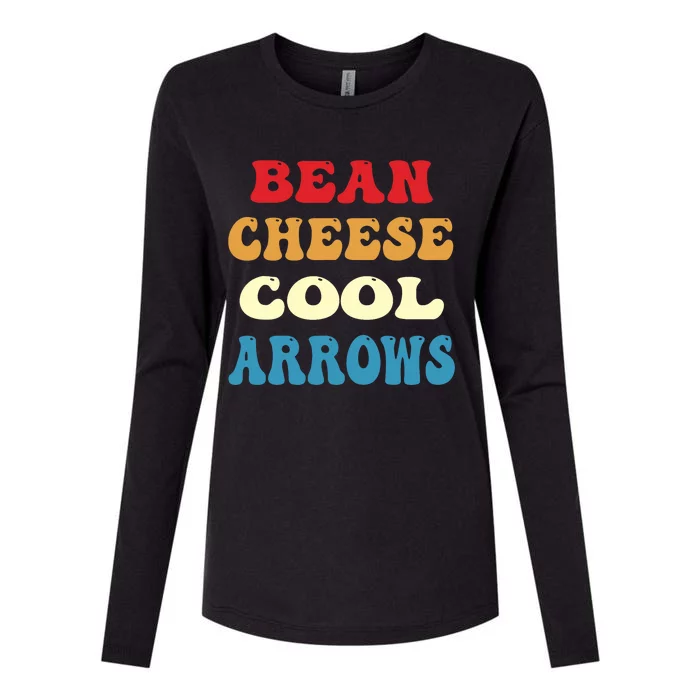 Bean Cheese Cool Arrows Womens Cotton Relaxed Long Sleeve T-Shirt