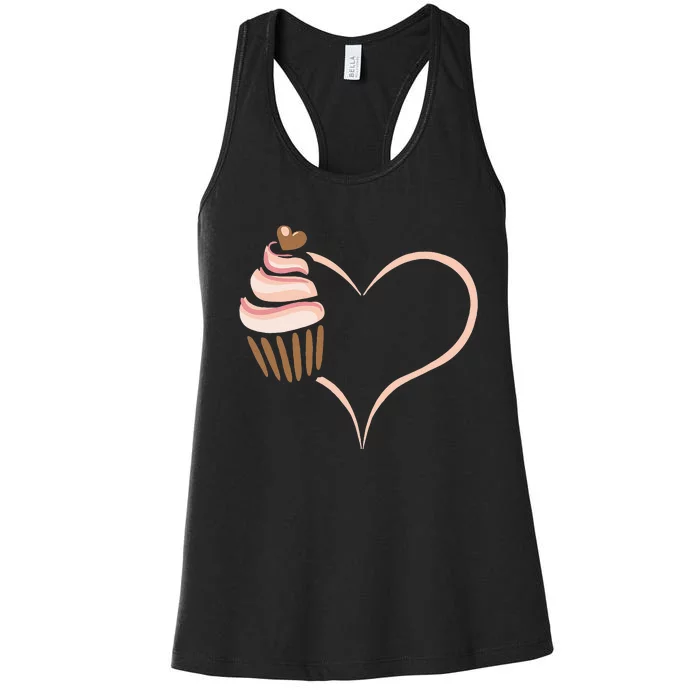 Baking Cupcake Cute Bakery Muffin Baking Cooking For Women Women's Racerback Tank