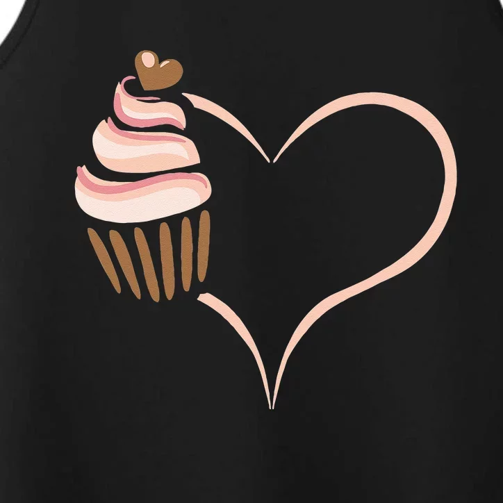 Baking Cupcake Cute Bakery Muffin Baking Cooking For Women Performance Tank