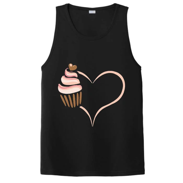 Baking Cupcake Cute Bakery Muffin Baking Cooking For Women Performance Tank