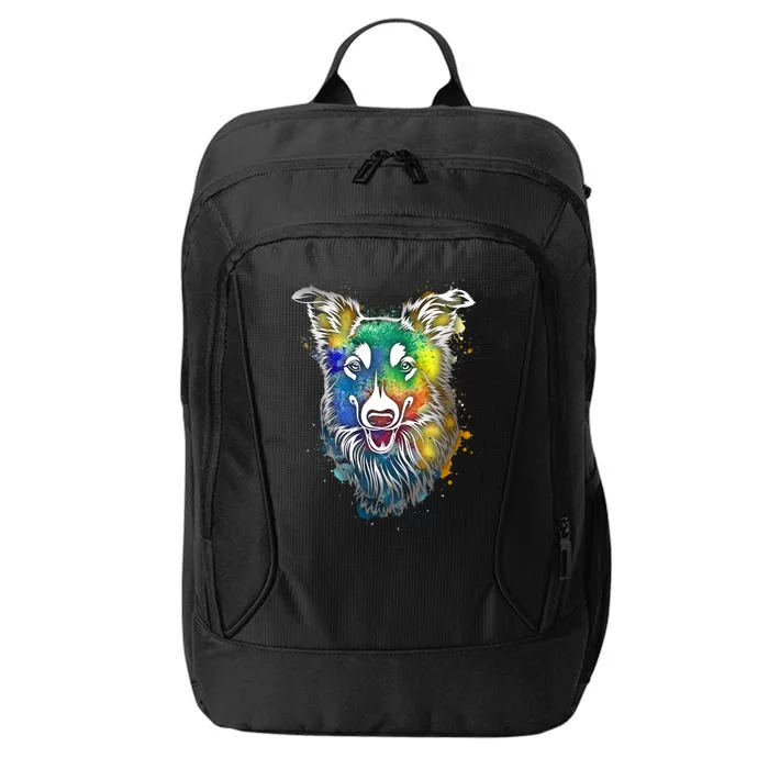 Border Collie Color Art Gift Dog Lover Gift City Backpack