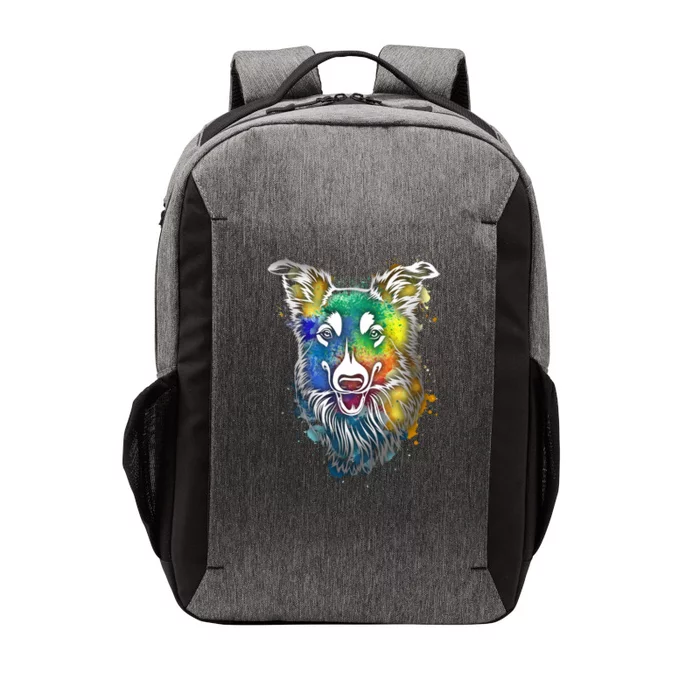 Border Collie Color Art Gift Dog Lover Gift Vector Backpack