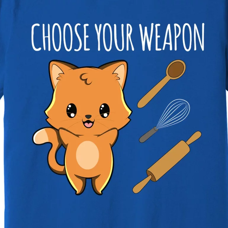 Baking Cooking Choose Your Weapon Cat Kawaii Anime Japanese Gift Premium T-Shirt