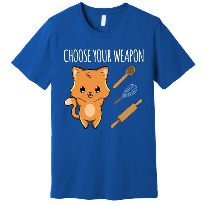 Baking Cooking Choose Your Weapon Cat Kawaii Anime Japanese Gift Premium T-Shirt