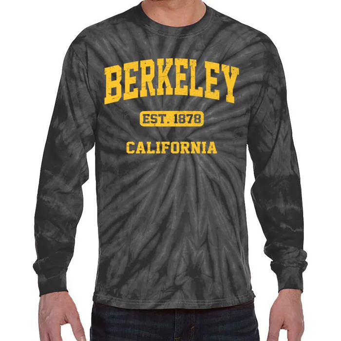 Berkeley California CA Vintage State Athletic Style Tie-Dye Long Sleeve Shirt