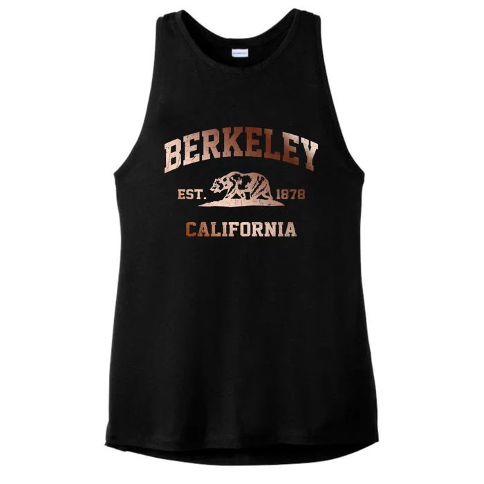 Berkeley California Ca Vintage State Athletic Style Gift Ladies Tri-Blend Wicking Tank