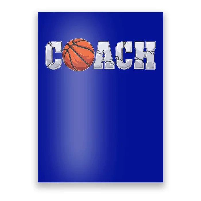 Basketball Coach Coaching Assistant Coach Basketball Team Funny Gift Poster