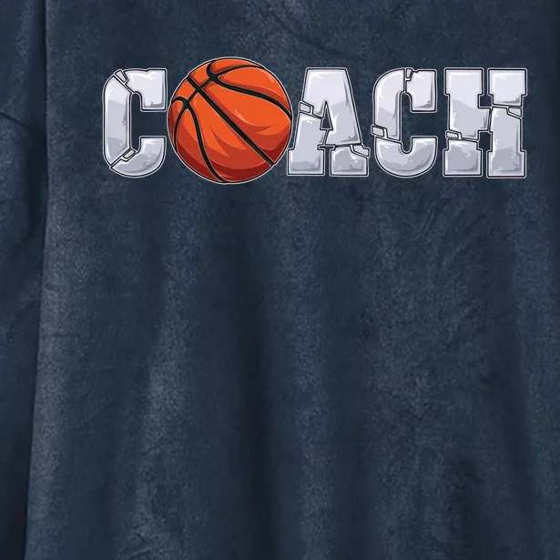 Basketball Coach Coaching Assistant Coach Basketball Team Funny Gift Hooded Wearable Blanket