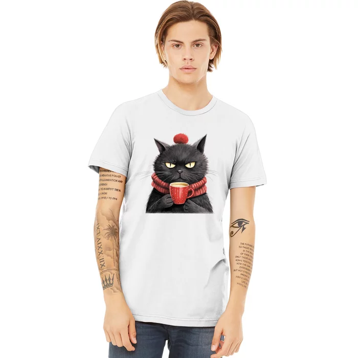 Black Christmas Cat Coffee Mug Premium T-Shirt