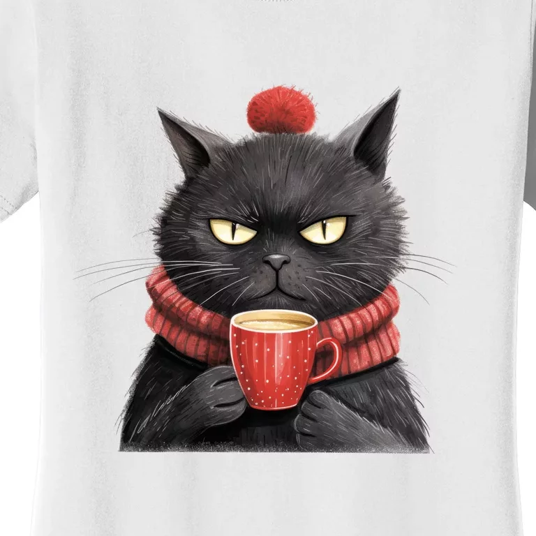 Black Christmas Cat Coffee Mug Women's T-Shirt