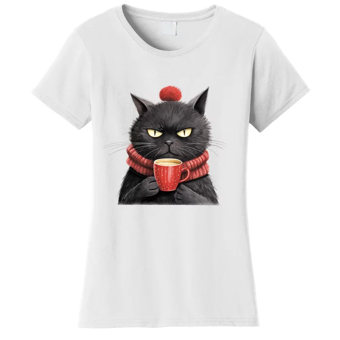 Black Christmas Cat Coffee Mug Women's T-Shirt