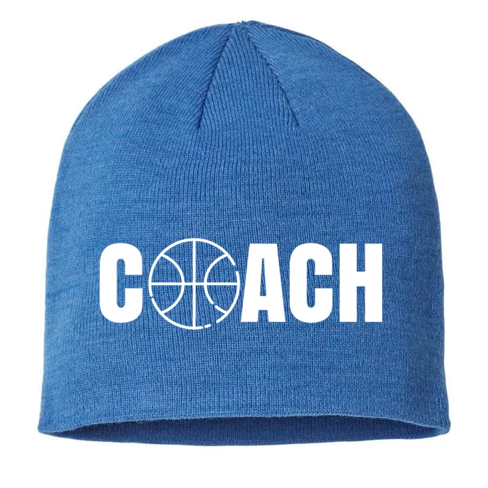 Basketball Coach Coaching Trainer Basketballer Gift 8 1/2in Sustainable Knit Beanie