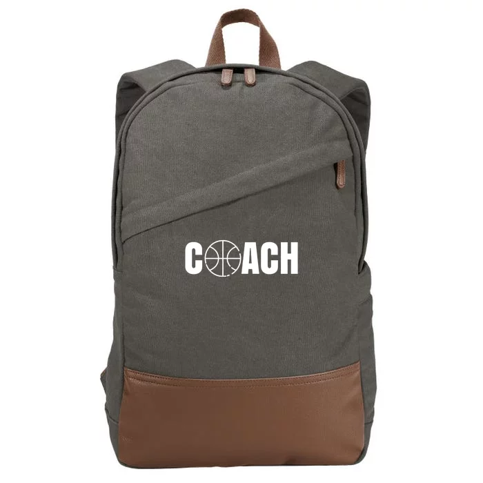 Basketball Coach Coaching Trainer Basketballer Gift Cotton Canvas Backpack