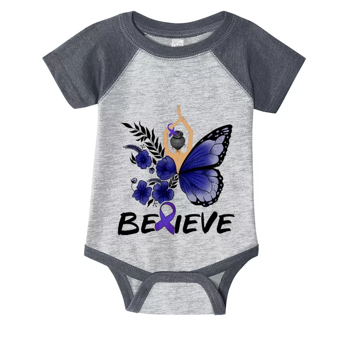 Butterfly Colon Cancer Infant Baby Jersey Bodysuit