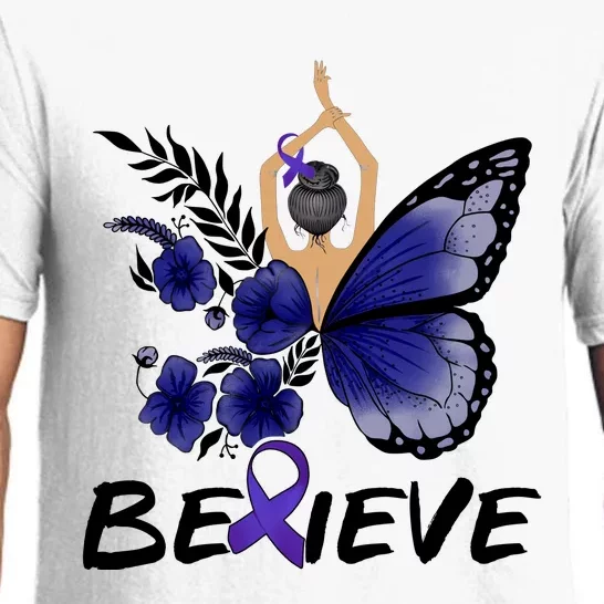 Butterfly Colon Cancer Pajama Set