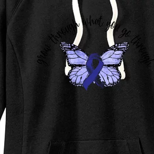 Butterfly Colon Cancer Women's Fleece Hoodie