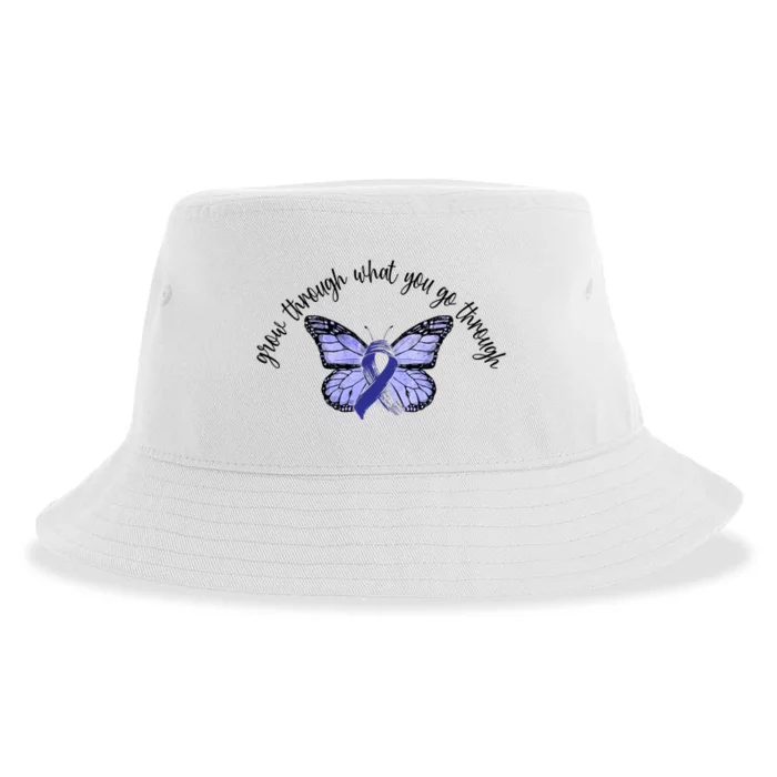 Butterfly Colon Cancer Sustainable Bucket Hat