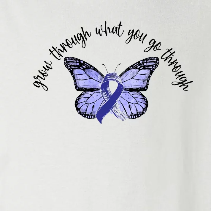 Butterfly Colon Cancer Toddler Long Sleeve Shirt