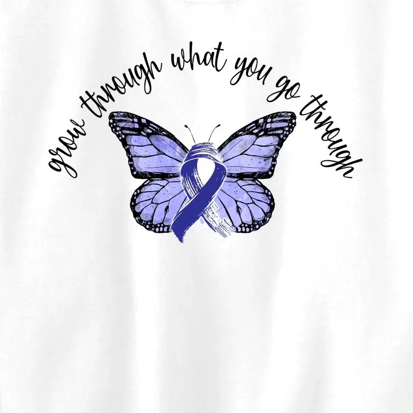 Butterfly Colon Cancer Kids Sweatshirt