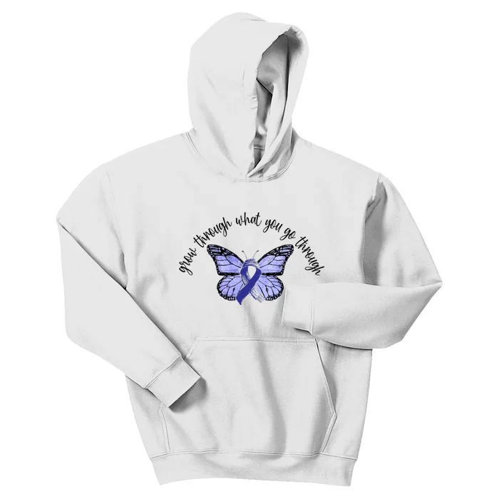 Butterfly Colon Cancer Kids Hoodie