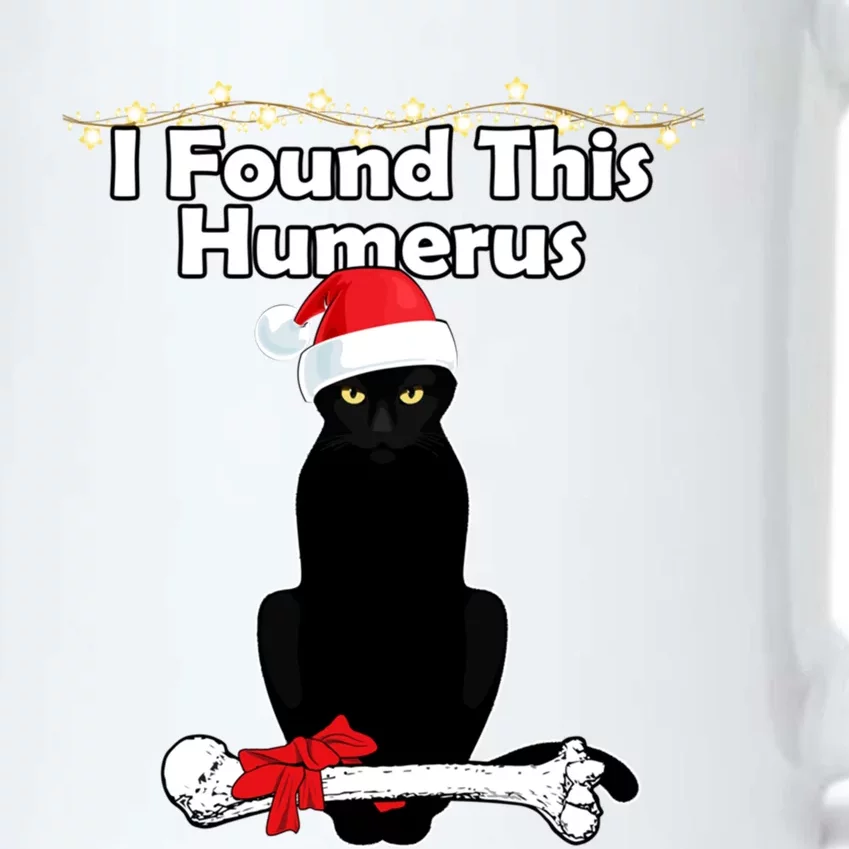 Black Cat Christmas Lights Xmas Funny Cats Gift Black Color Changing Mug