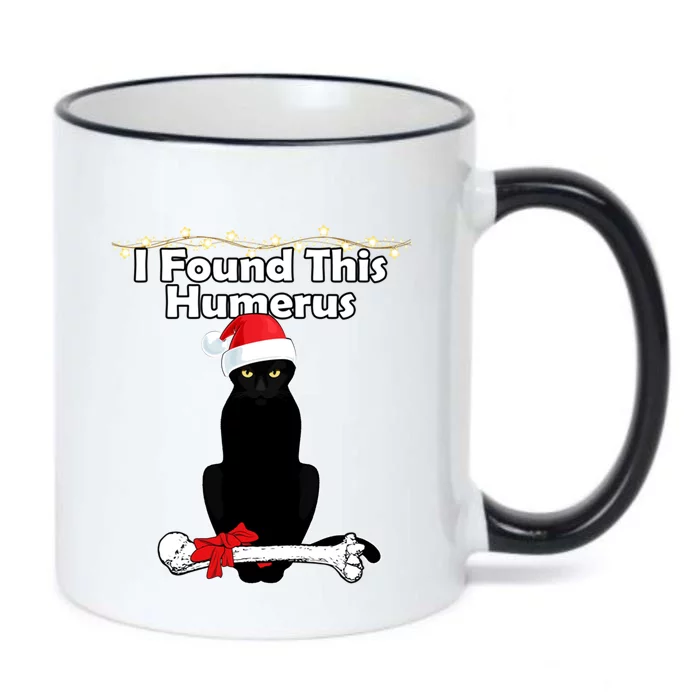 Black Cat Christmas Lights Xmas Funny Cats Gift Black Color Changing Mug