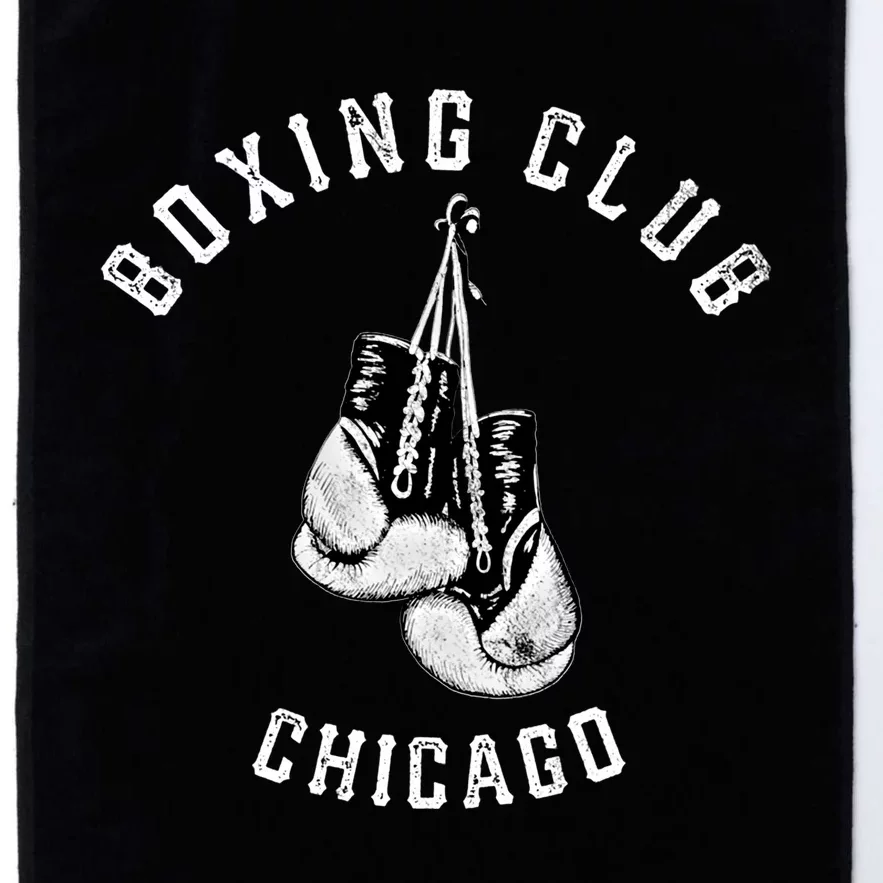 Boxing Club Chicago Gift Distressed Gloves Cool Gift Platinum Collection Golf Towel