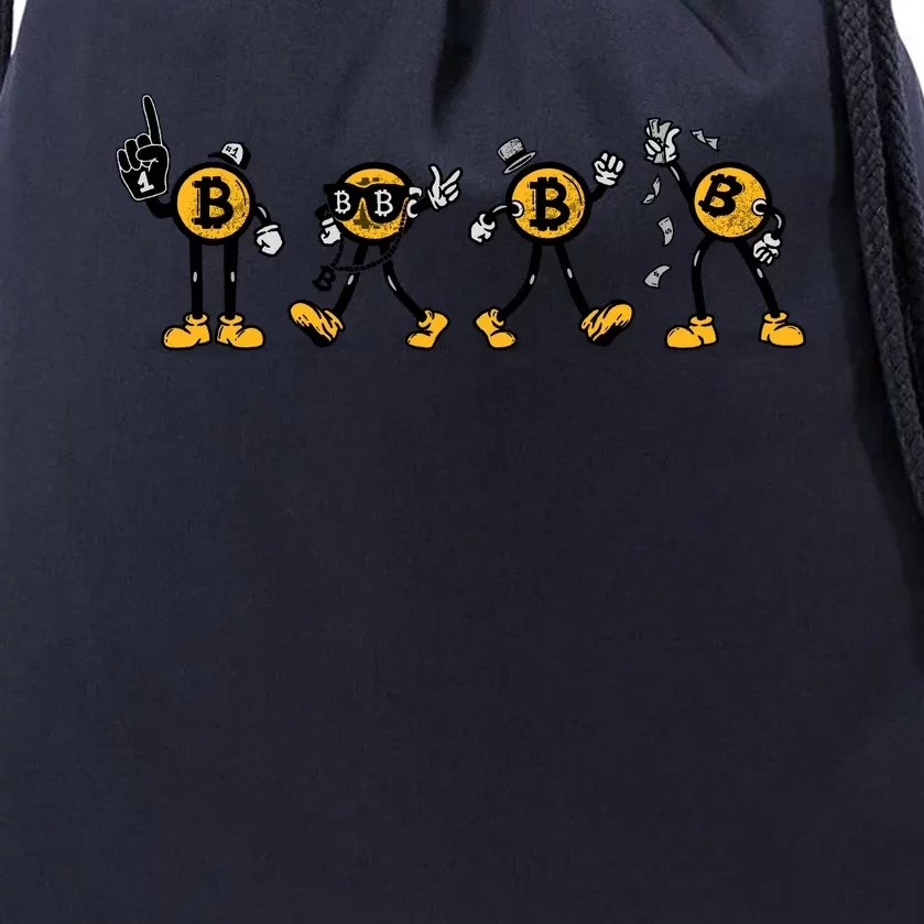 Bitcoin Cartoon Characters Drawstring Bag