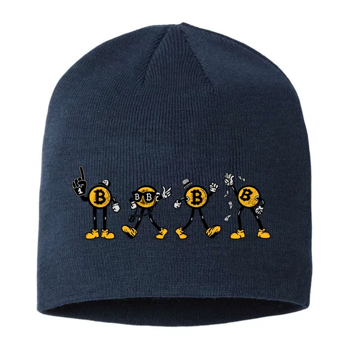 Bitcoin Cartoon Characters 8 1/2in Sustainable Knit Beanie