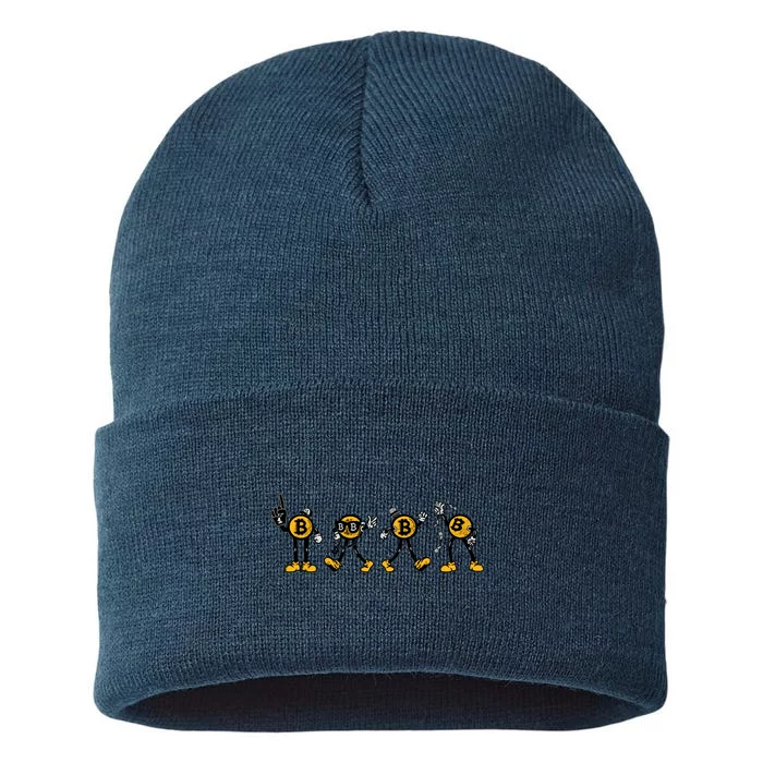 Bitcoin Cartoon Characters Sustainable Knit Beanie