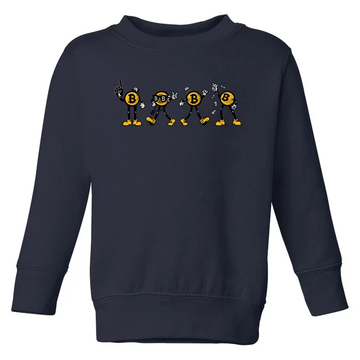 Bitcoin Cartoon Characters Toddler Sweatshirt