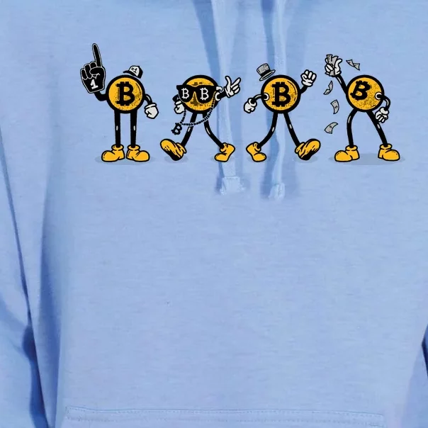 Bitcoin Cartoon Characters Unisex Surf Hoodie