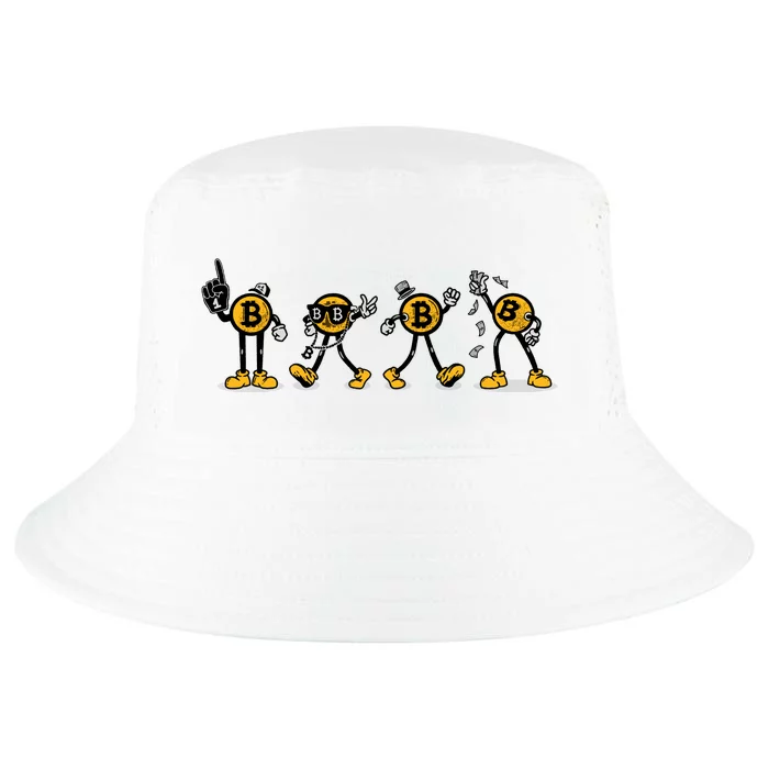 Bitcoin Cartoon Characters Cool Comfort Performance Bucket Hat