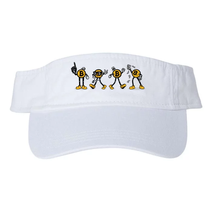 Bitcoin Cartoon Characters Valucap Bio-Washed Visor