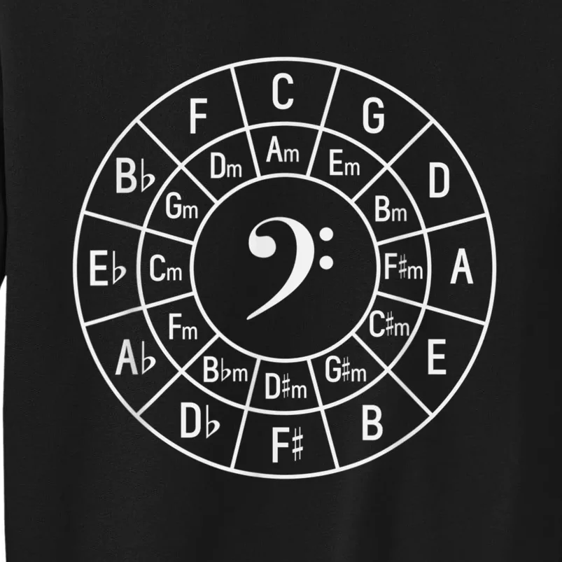 Bass Clef Circle Of Fifths Musician Composer Sweatshirt