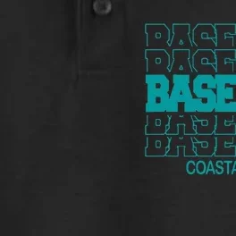 Baseball Coastal Carolina in Modern Stacked Lettering Dry Zone Grid Performance Polo