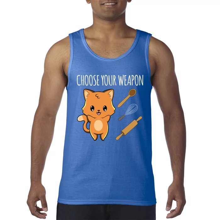 Baking Cooking Choose Your Weapon Cat Kawaii Anime Japanese Gift Tank Top