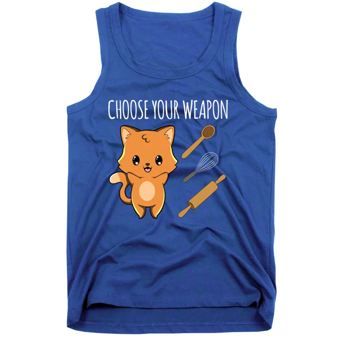 Baking Cooking Choose Your Weapon Cat Kawaii Anime Japanese Gift Tank Top