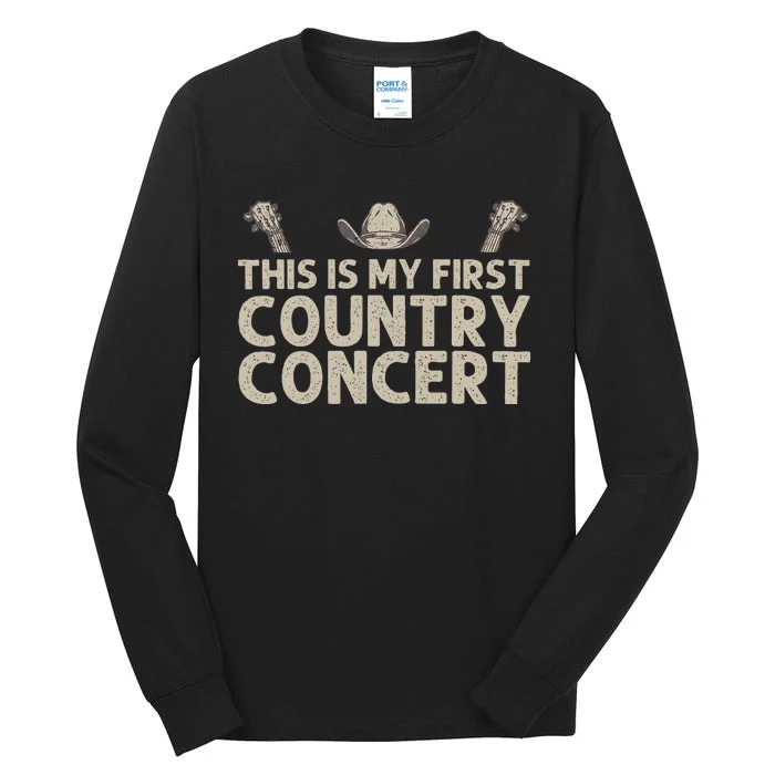 Best Country Concert Art For Women Country Music Concert Tall Long Sleeve T-Shirt