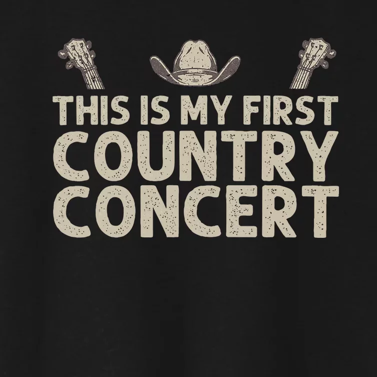 Best Country Concert Art For Women Country Music Concert Women's Crop Top Tee