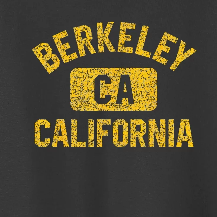 Berkeley CA California Gym Style Distressed Amber Print Toddler T-Shirt