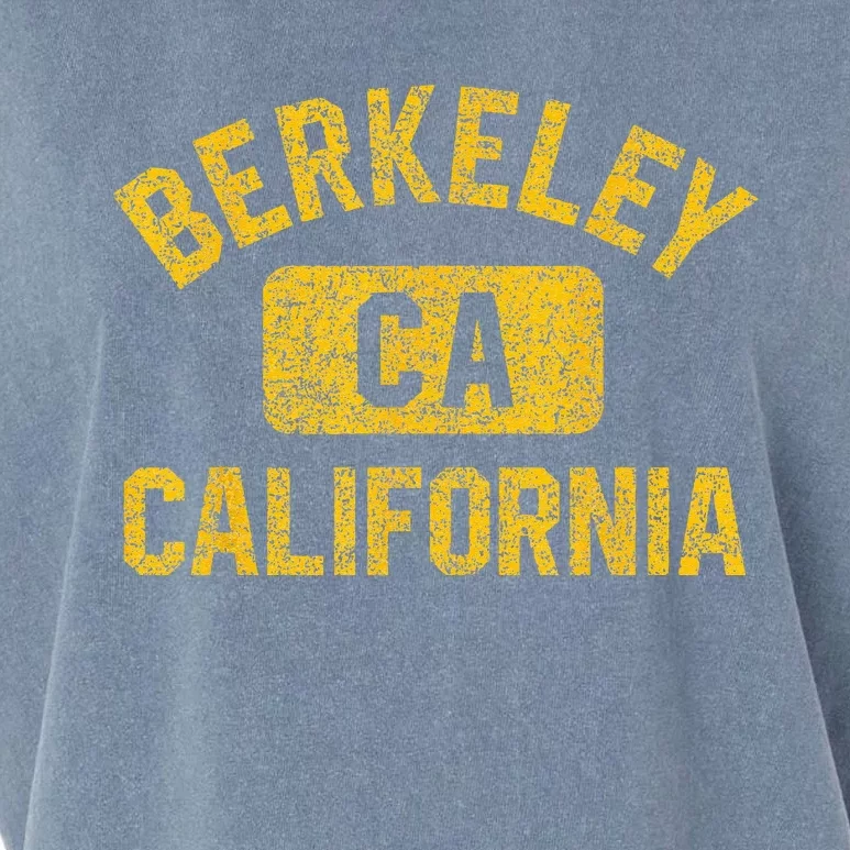 Berkeley CA California Gym Style Distressed Amber Print Garment-Dyed Women's Muscle Tee