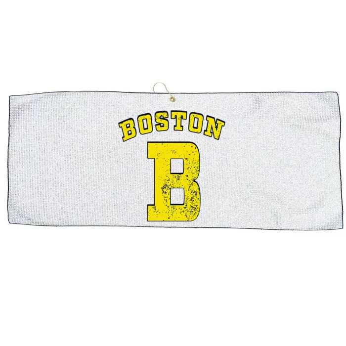 Boston City College Massachusetts State Large Microfiber Waffle Golf Towel