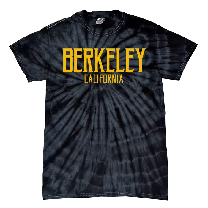 Berkeley California CA Vintage Text Amber Print Tie-Dye T-Shirt