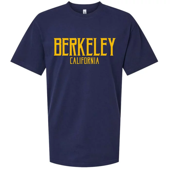 Berkeley California CA Vintage Text Amber Print Sueded Cloud Jersey T-Shirt