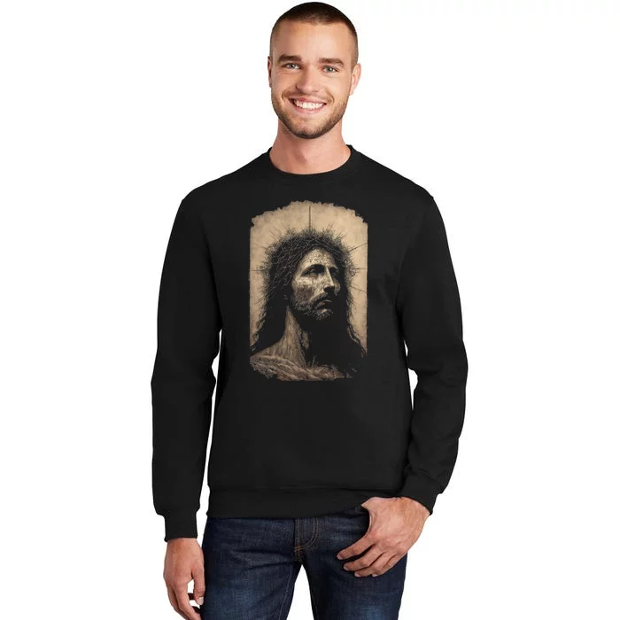 Biblical Christ Catholic Jesus Shroud of Turin Aesthetic Sweatshirt