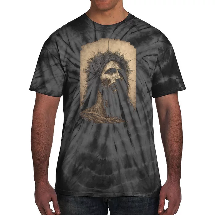 Biblical Christ Catholic Jesus Shroud of Turin Aesthetic Tie-Dye T-Shirt