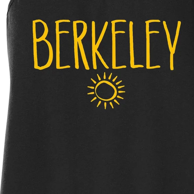 Berkeley California CA Sun Drawing Amber Women's Racerback Tank